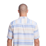 Weatherproof Vintage Striped Country Twill Button Up Shirt for Men in Pearled Ivy