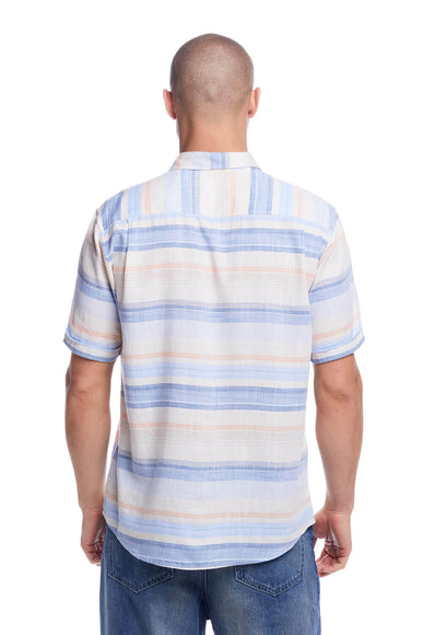 Weatherproof Vintage Striped Country Twill Button Up Shirt for Men in Pearled Ivy