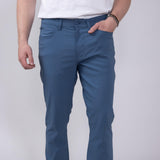 Weatherproof Vintage Faille 5 Pocket Pants for Men in Blue Stone