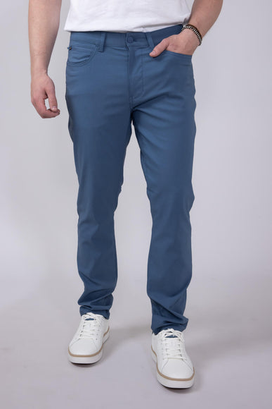 Weatherproof Vintage Faille 5 Pocket Pants for Men in Blue Stone