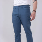 Weatherproof Vintage Faille 5 Pocket Pants for Men in Blue Stone