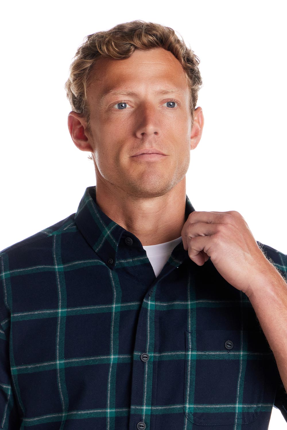 Weatherproof Vintage Brushed Flannel Shirt for Men in True Navy