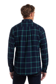Weatherproof Vintage Brushed Flannel Shirt for Men in True Navy