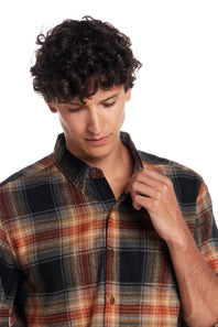 Weatherproof Vintage Brushed Flannel Shirt for Men in Bombay Brown