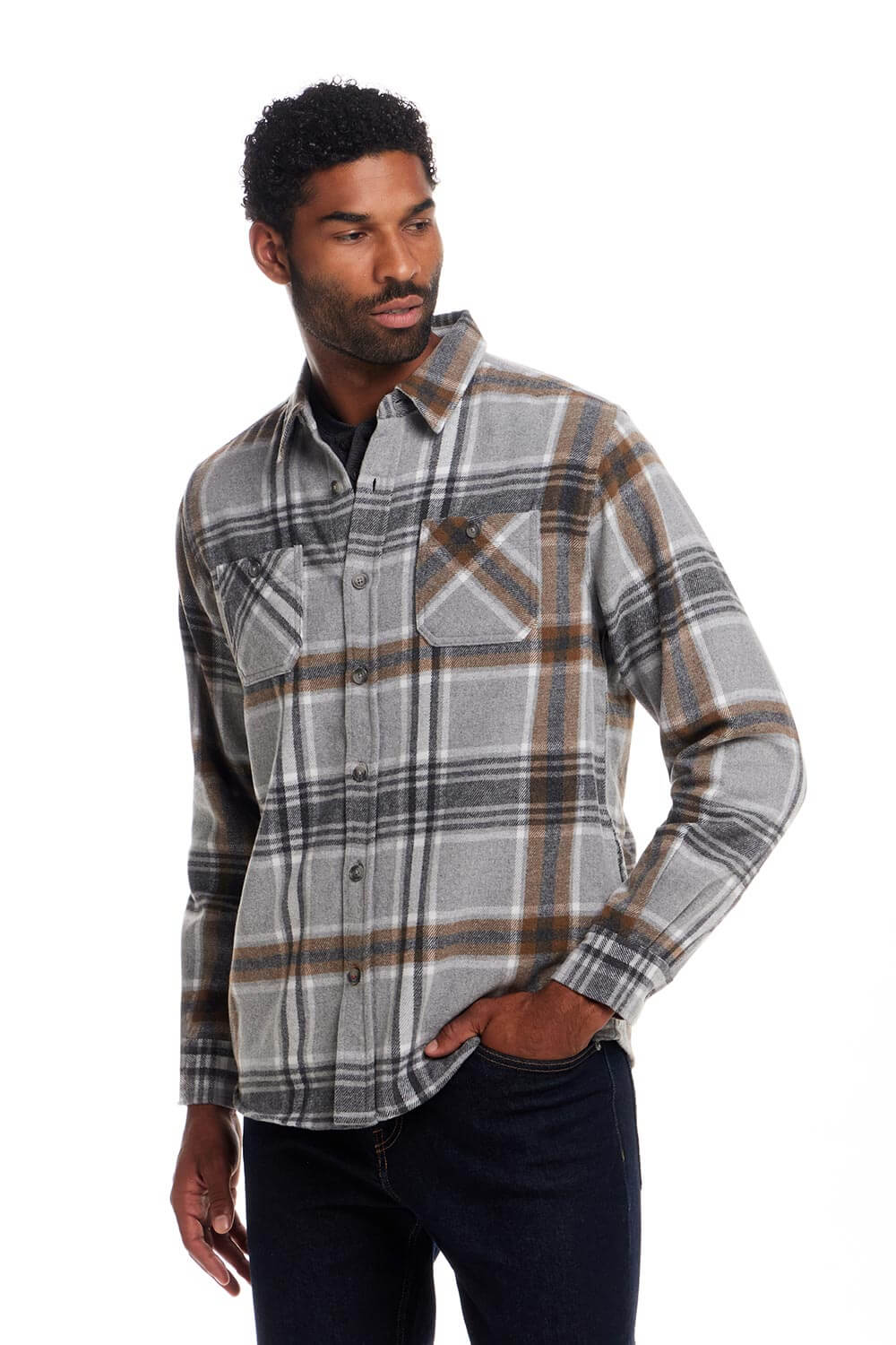 Weatherproof Vintage Faux Wool Unlined Shirt for Men in Castor Gray ...