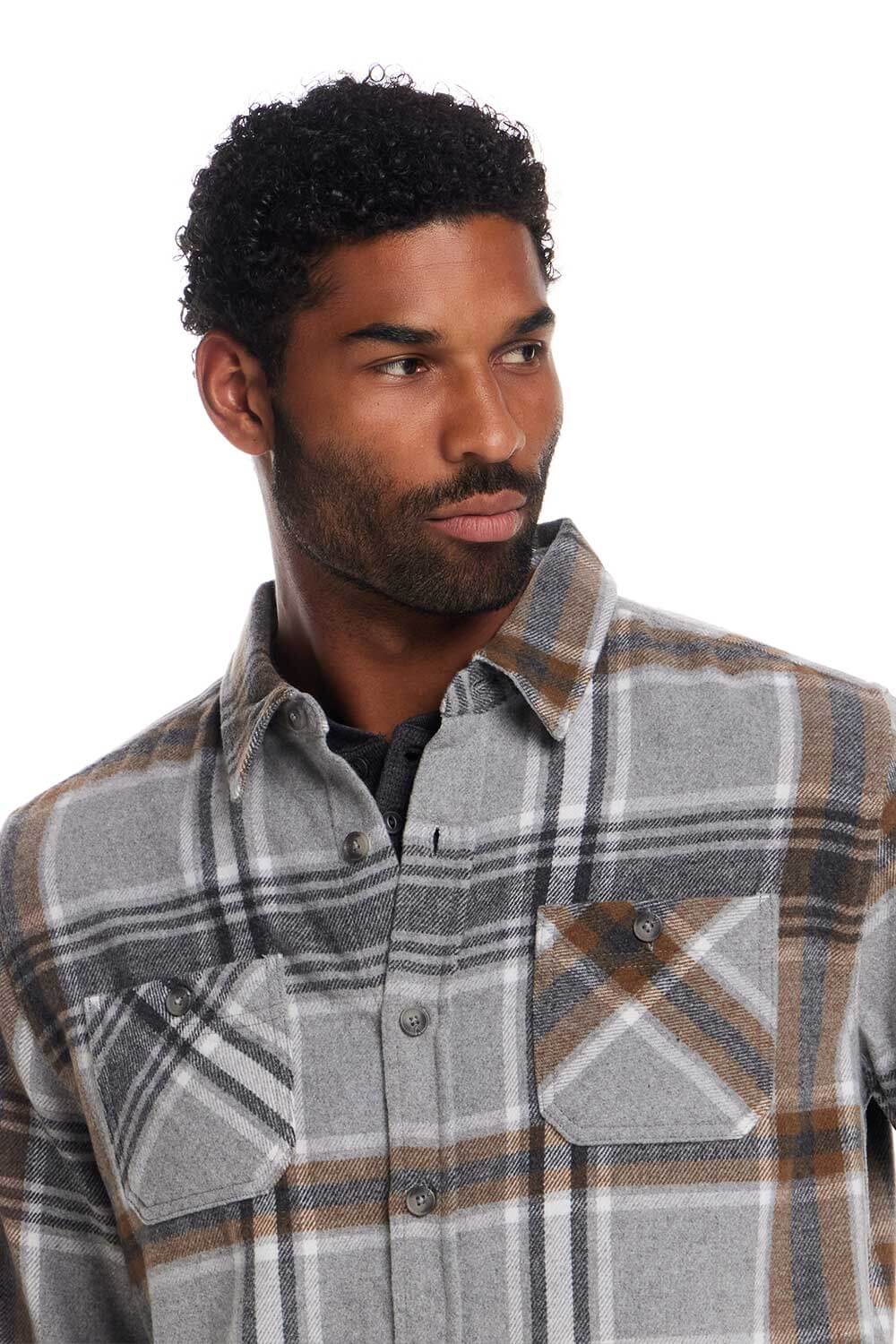 Weatherproof Vintage Faux Wool Unlined Shirt for Men in Castor Gray ...