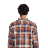 Weatherproof Vintage Brushed Flannel Shirt for Men in Umber 