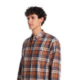 Weatherproof Vintage Brushed Flannel Shirt for Men in Umber 