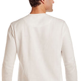 Weatherproof Vintage Waffle Henley Thermal Long Sleeve Shirt for Men in White