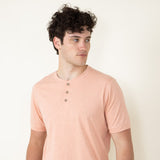 Weatherproof Vintage Henley Shirt for Men in Dusty Pink 