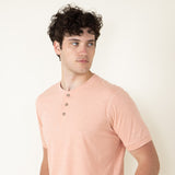Weatherproof Vintage Henley Shirt for Men in Dusty Pink 