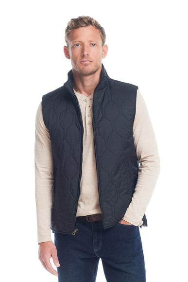 Weatherproof Vintage Hex Quilted Lightweight Vest for Men in Black