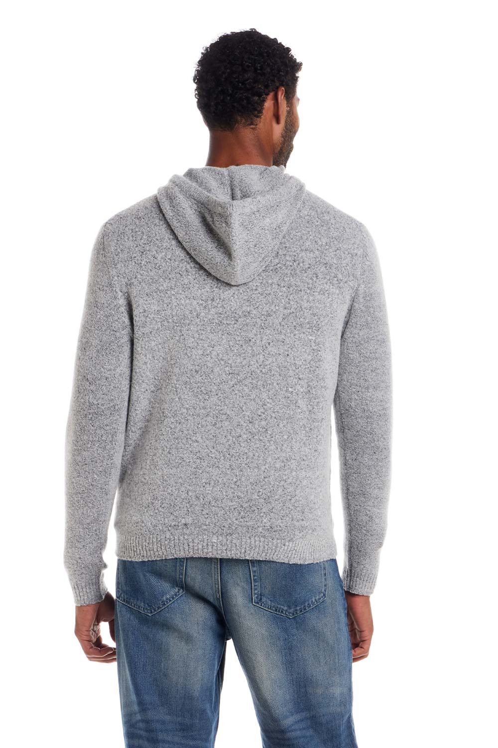 Weatherproof Vintage Boucle Hoodie Sweater for Men in Winter Sky