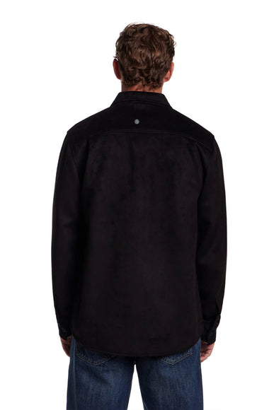 Weatherproof Vintage Faux Suede Shirt Jacket for Men in Black