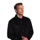 Weatherproof Vintage Faux Suede Shirt Jacket for Men in Black