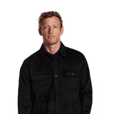 Weatherproof Vintage Faux Suede Shirt Jacket for Men in Black
