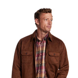 Weatherproof Vintage Faux Suede Shirt Jacket for Men in Light Brown