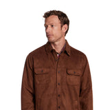 Weatherproof Vintage Faux Suede Shirt Jacket for Men in Light Brown