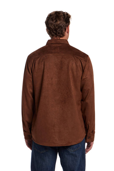 Weatherproof Vintage Faux Suede Shirt Jacket for Men in Light Brown
