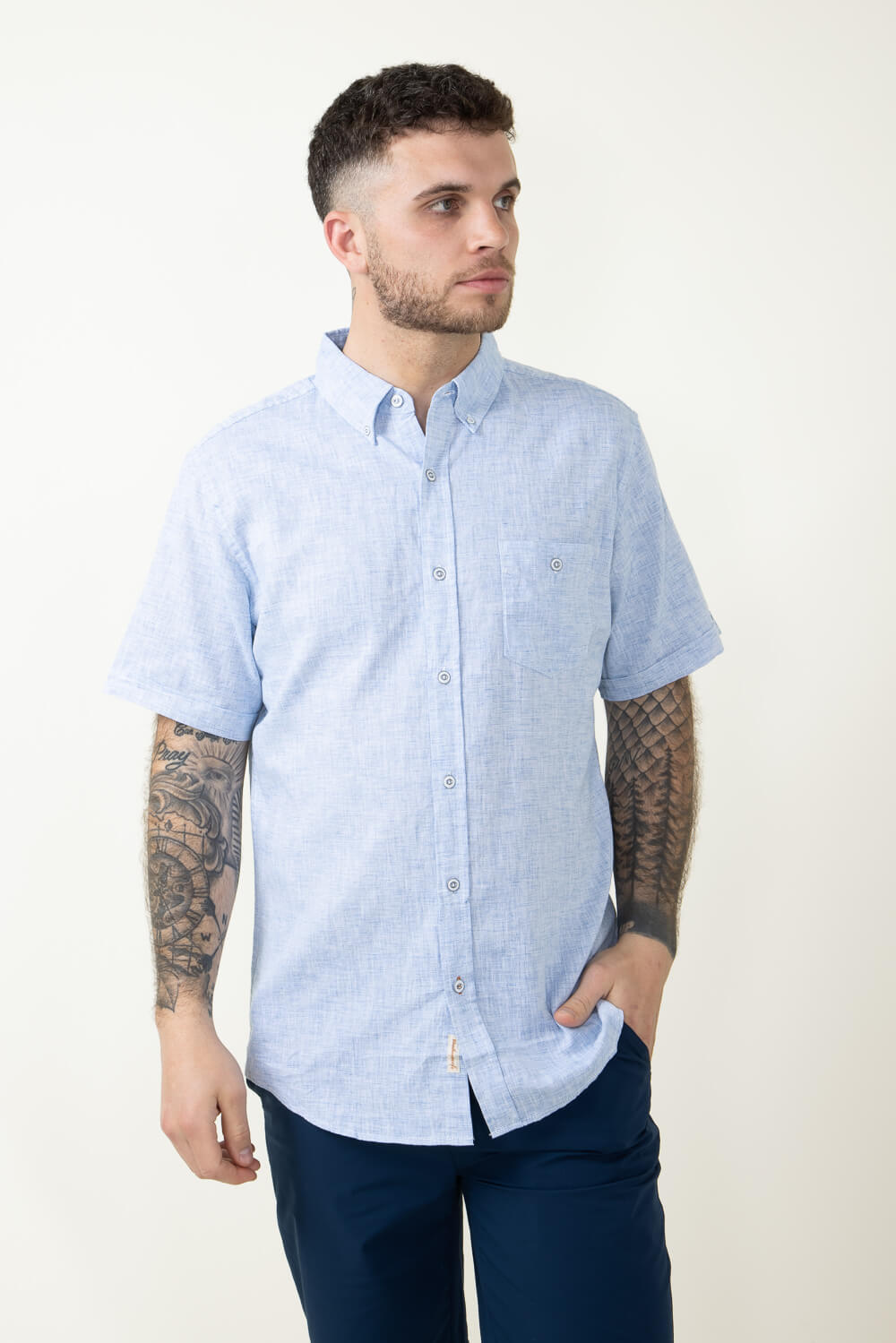 linen short sleeve button down shirts