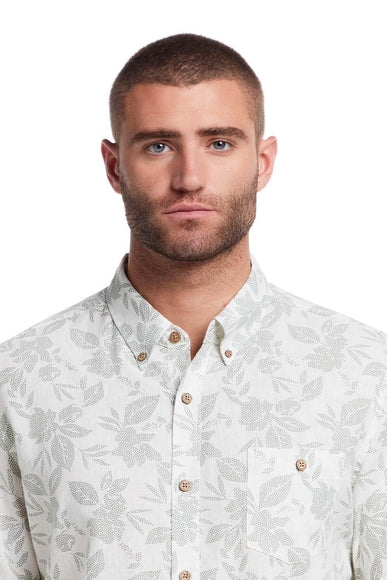 Weatherproof Vintage Cotton Linen Button Up Shirt for Men in Hedge Green