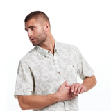 Weatherproof Vintage Cotton Linen Button Up Shirt for Men in Hedge Green