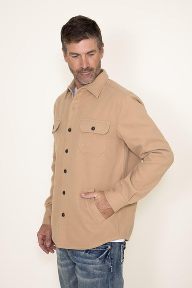  Weatherproof Vintage Lumber Jack Unlined Shirt Jacket for Men in Khaki