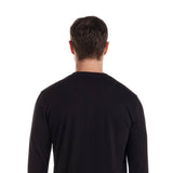 Weatherproof Vintage Long Sleeve Jersey Henley Shirt for Men in Black