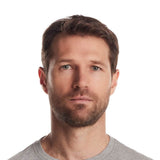 Weatherproof Vintage Long Sleeve Jersey Henley Shirt for Men in Light Grey Heather