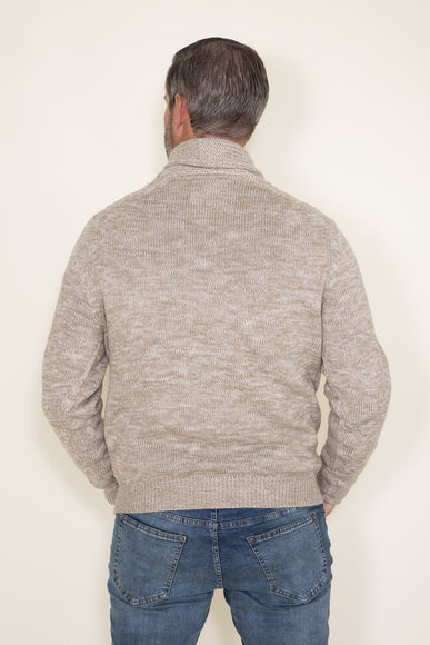 Weatherproof Vintage Cable Knit Fisherman Toggle Sweater for Men in Light Khaki