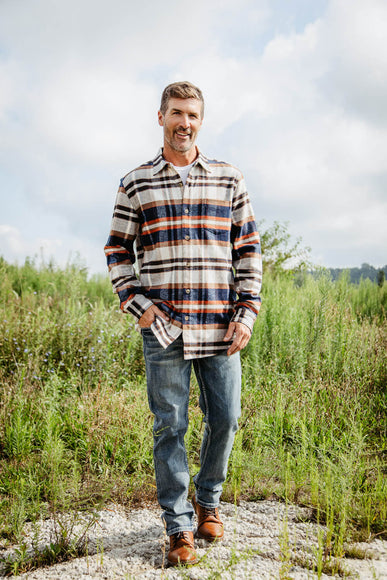 Weatherproof Vintage Lumber Jack Flannel Shirt Jacket for Men in Multi Brown