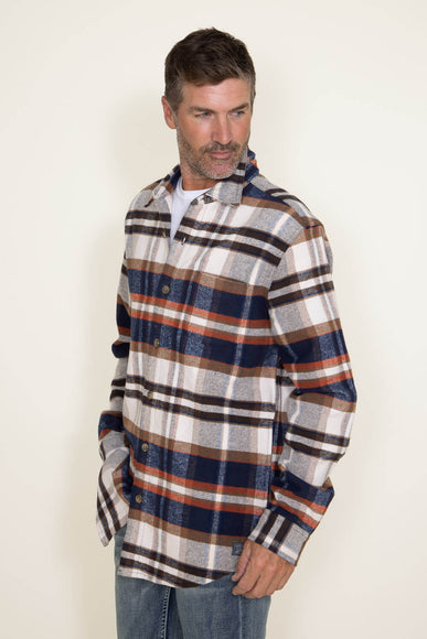 Weatherproof Vintage Lumber Jack Flannel Shirt Jacket for Men in Multi Brown