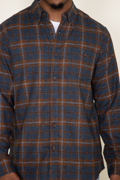 Weatherproof Vintage Flannel Shirt for Men in Carob Brown