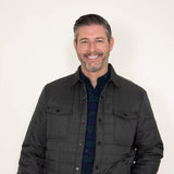 Weatherproof Vintage Quilted Barn Jacket for Men in Green