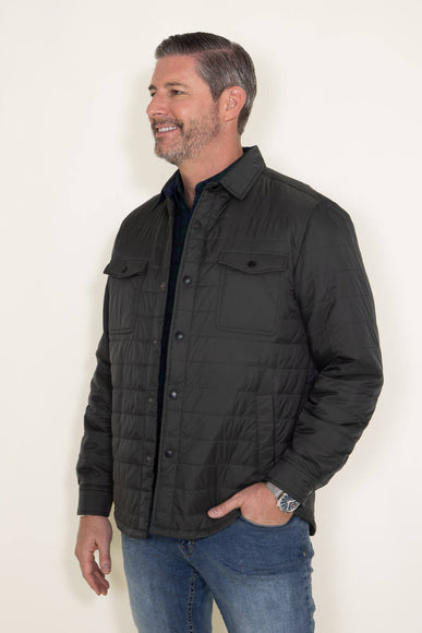 Weatherproof Vintage Quilted Barn Jacket for Men in Green