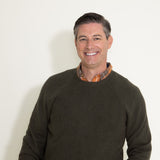 Weatherproof Vintage Waffle Crewneck Raglan Sweater for Men in Green