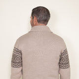 Weatherproof Vintage Norwegian Cardigan for Men in Tan