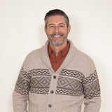 Weatherproof Vintage Norwegian Cardigan for Men in Tan