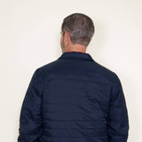 Weatherproof Vintage Quilted Nylon Jacket for Men in Dark Blue 