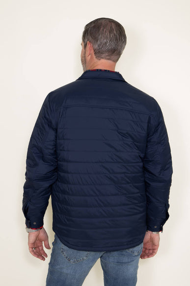 Weatherproof Vintage Quilted Nylon Jacket for Men in Dark Blue 