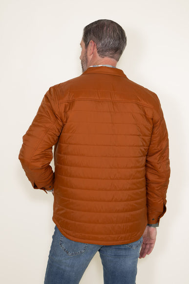 Weatherproof Vintage Quilted Nylon Jacket for Men in Caramel Cafe 