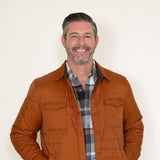 Weatherproof Vintage Quilted Nylon Jacket for Men in Caramel Cafe 
