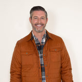 Weatherproof Vintage Quilted Nylon Jacket for Men in Caramel Cafe 