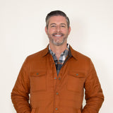 Weatherproof Vintage Quilted Nylon Jacket for Men in Caramel Cafe 