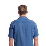 Weatherproof Vintage Air-Tex Weave Button Up Shirt for Men in Blue Ashes