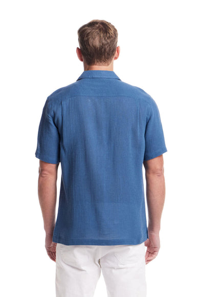 Weatherproof Vintage Air-Tex Weave Button Up Shirt for Men in Blue Ashes