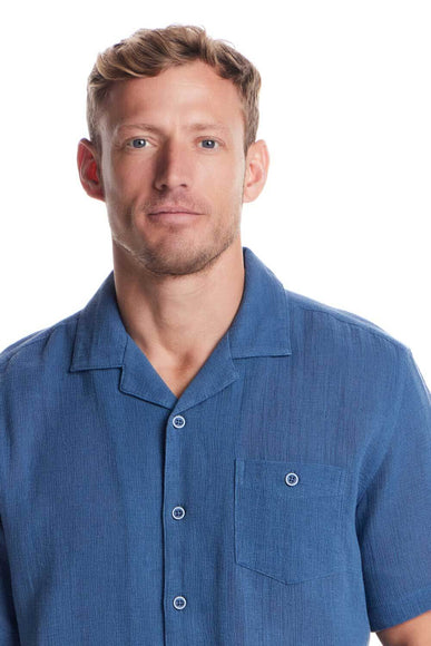 Weatherproof Vintage Air-Tex Weave Button Up Shirt for Men in Blue Ashes