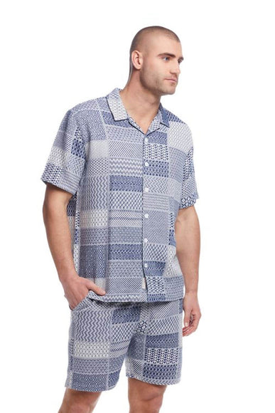 Weatherproof Vintage Matching Knit Set for Men in Cream Navy
