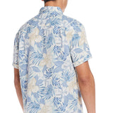 Weatherproof Vintage Washable Linen Button Up Shirt for Men in Dusty Blue