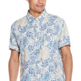 Weatherproof Vintage Washable Linen Button Up Shirt for Men in Dusty Blue